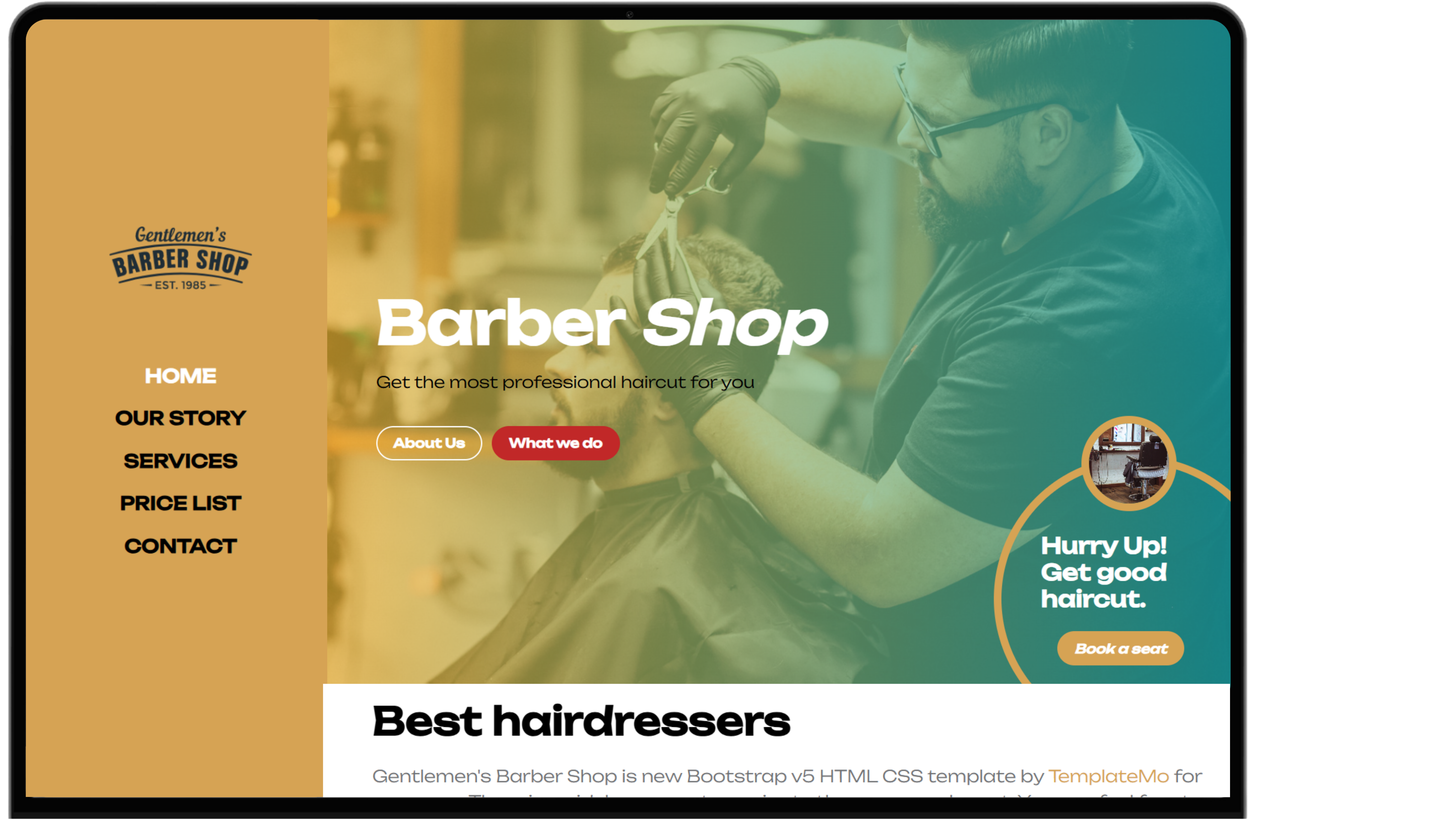 Modern Barber Shop Website
